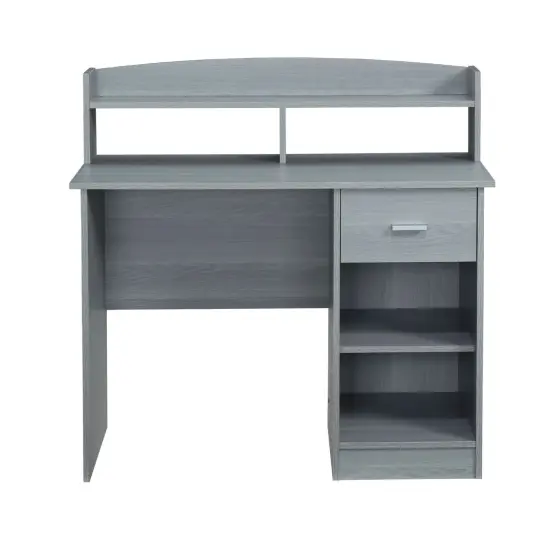 Techni Office Solutions 40.5" Gray Unique Techni Mobili Modern Office Desk with Hutch {3}
