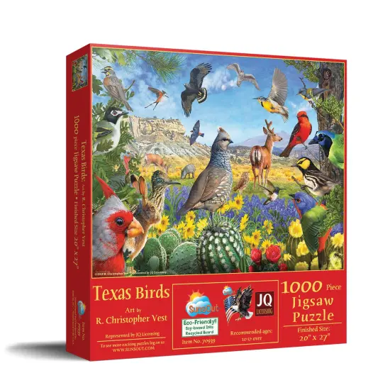 Sunsout Texas Birds 1000 pc Jigsaw Puzzle 70939 {3}