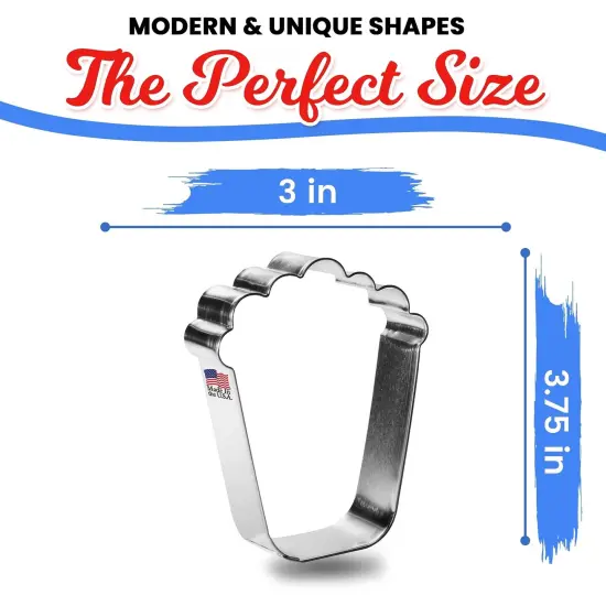 Popcorn Cookie Cutter 3.75 in B1565, CookieCutter.com, Tin Plated Steel, Handmade in the USA {4}
