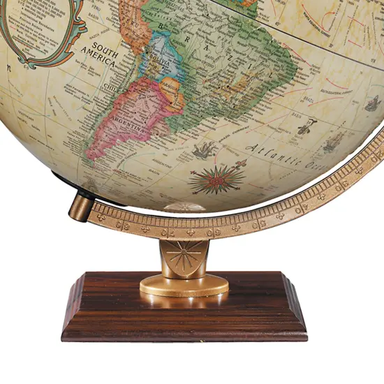 Carlyle 12" Diameter Antique Ocean Illuminated World Globe {3}