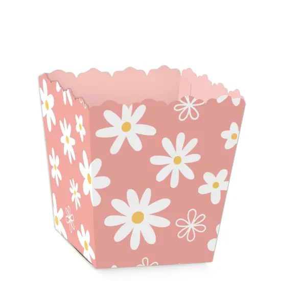 Big Dot of Happiness Pink Daisy Flowers - Party Mini Favor Boxes - Floral Party Treat Candy Boxes - Set of 12 {1}