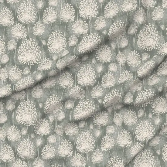 Various Fabrics by the Yard or Fat Quarter Vintage Style Dandelions Gray Cream Neutral Flowers Floral Nature Custom Printed Fabric by Spoonflower {6}