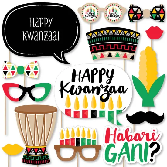 Big Dot of Happiness Happy Kwanzaa - Party Photo Booth Props Kit - 20 Count {1}