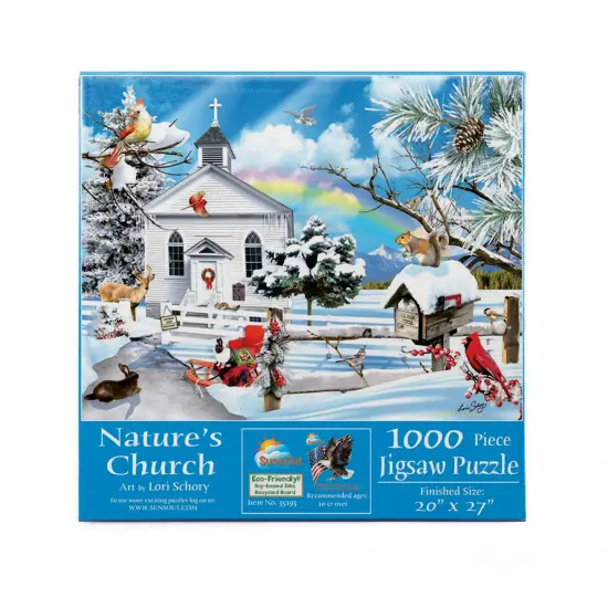 Sunsout Nature's Church 1000 pc Christmas Jigsaw Puzzle 35193 {4}