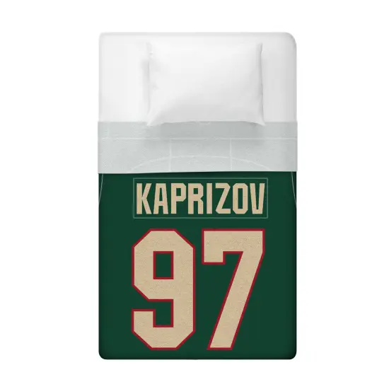 Sleep Squad Minnesota Wild Kirill Kaprizov 60” x 80” Raschel Plush Jersey Hockey Blanket {4}