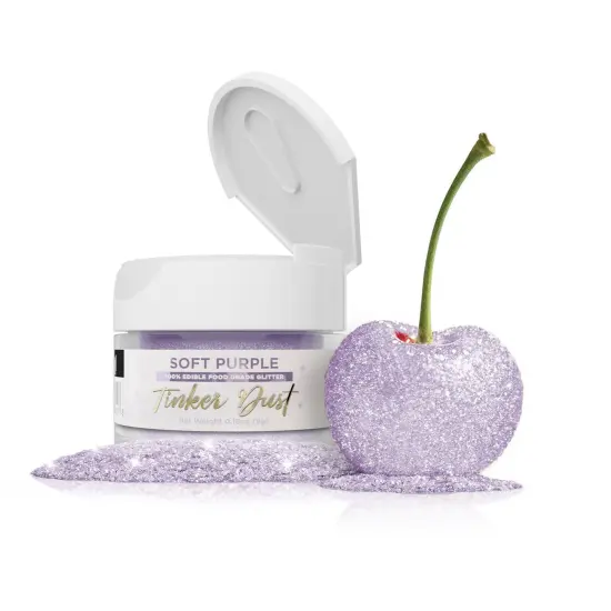 Bakell - Soft Purple Tinker Dust Edible Glitter (5g, 1x Jar) for Food, Desserts, and Beverages! {1}