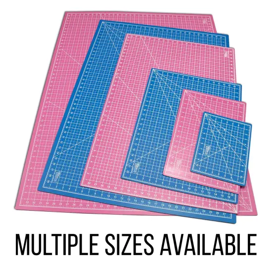 12" x 18" Self-Healing Cutting Mat 5-Ply (2 Pack) - Double-Sided Pink/Blue Craft Mat, Non-Slip Cutting Mats for Crafts, Sewing, Quilting, Scrapbooking {4}