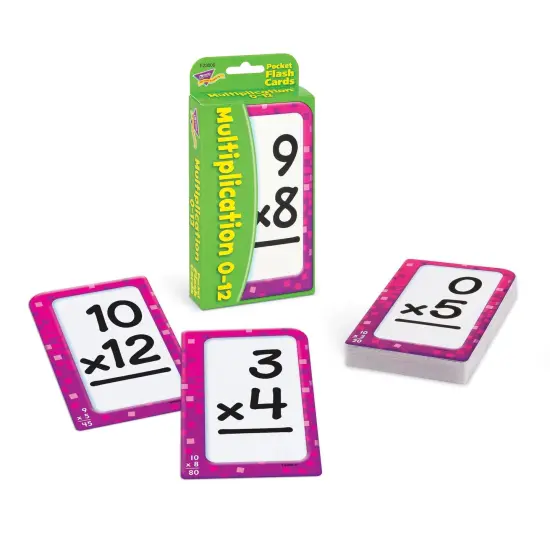 Multiplication 0-12 Pocket Flash Cards, 6 Packs {3}