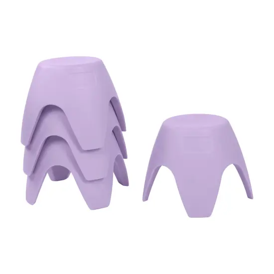 Ayana Stool Set, Flexible Seating, 4-Pack Light Purple {1}