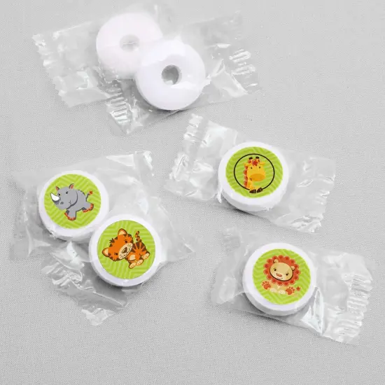 Big Dot of Happiness Funfari - Fun Safari Jungle - Baby Shower or Birthday Round Candy Sticker Favors - Labels Fits Chocolate Candy (1 sheet of 108) {4}