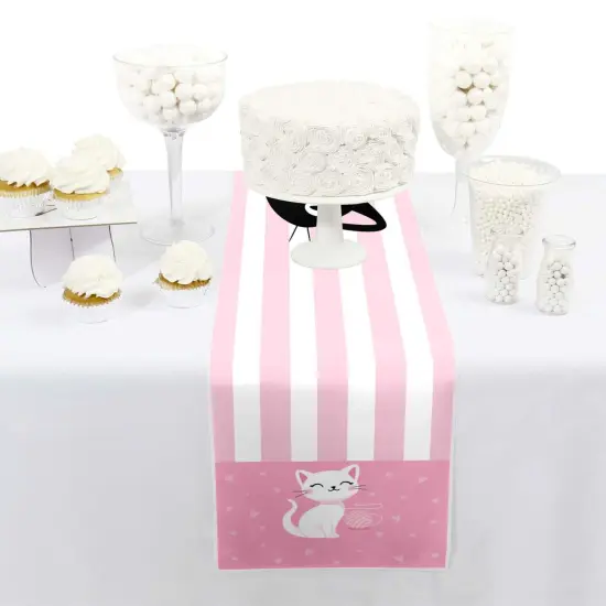 Big Dot of Happiness Purr-fect Kitty Cat - Petite Kitten Meow Baby Shower or Birthday Party Paper Table Runner - 12 x 60 inches {3}