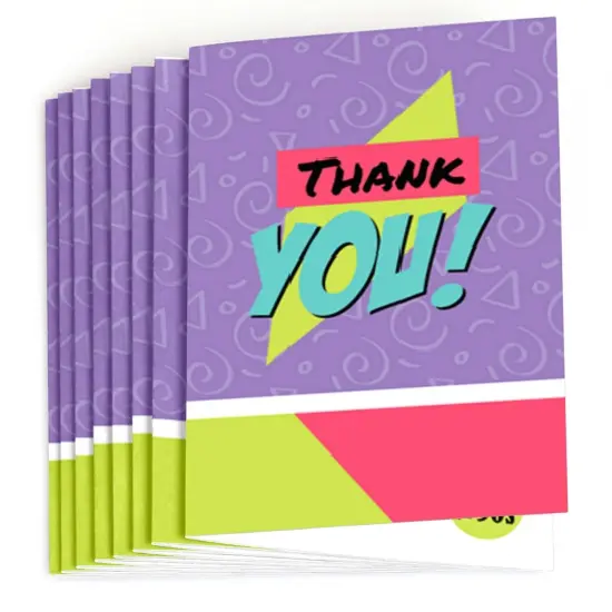 Big Dot of Happiness 90's Throwback - 1990s Party Thank You Cards (8 count) {3}