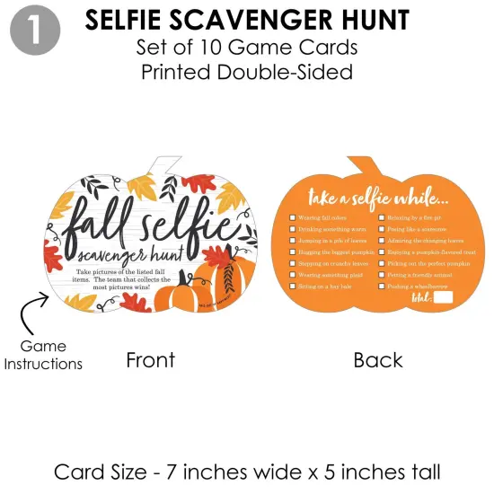 Big Dot of Happiness Fall Pumpkin - 4 Halloween or Thanksgiving Party Games - 10 Cards Each - Gamerific Bundle {6}