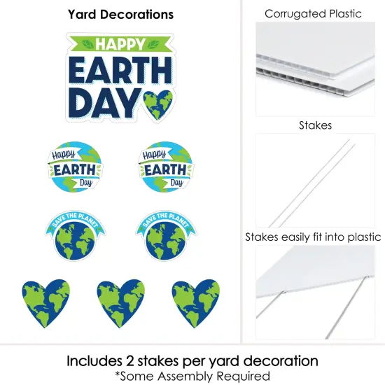 Big Dot of Happiness Happy Earth Day - Yard Sign and Outdoor Lawn Decorations - Save the Planet Yard Signs - Set of 8 {6}
