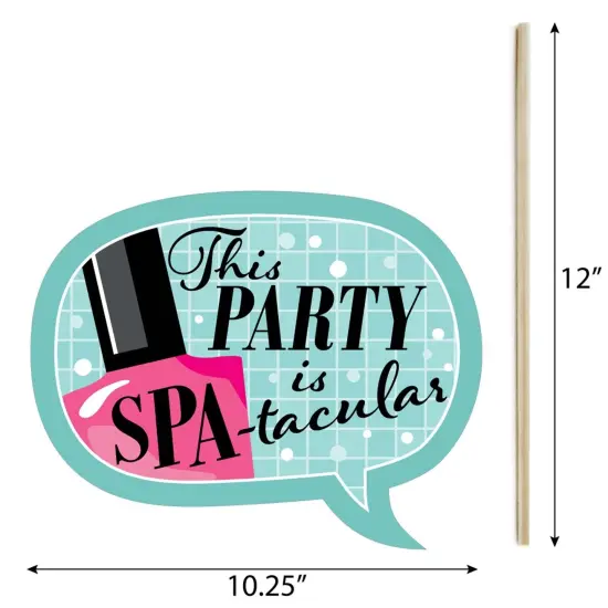 Big Dot of Happiness Funny Spa Day - Girls Makeup Party Photo Booth Props Kit - 10 Piece {6}