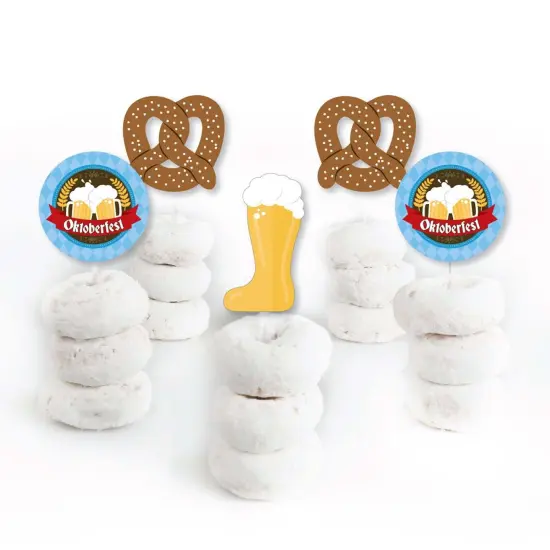 Big Dot of Happiness Oktoberfest - Dessert Cupcake Toppers - Beer Festival Clear Treat Picks - Set of 24 {3}