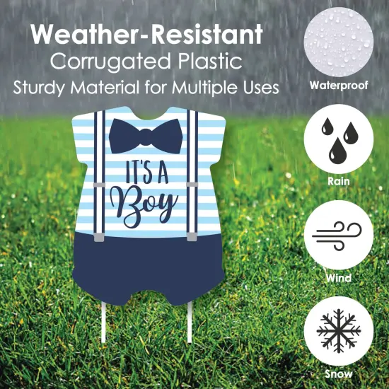 Big Dot of Happiness It's a Boy - Yard Sign and Outdoor Lawn Decorations - Blue Baby Shower Yard Signs - Set of 8 {4}