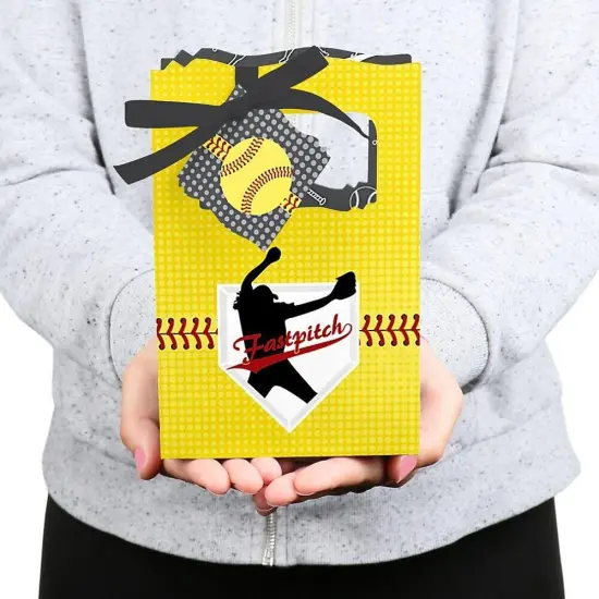 Big Dot of Happiness Grand Slam - Fastpitch Softball - Birthday Party or Baby Shower Favor Boxes - Set of 12 {6}