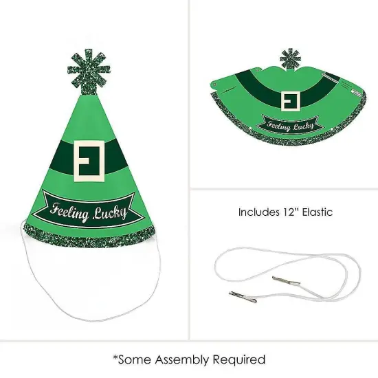 Big Dot of Happiness St. Patrick's Day - Mini Cone Saint Paddy's Day Party Hats - Small Little Party Hats - Set of 8 {6}