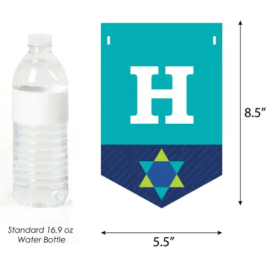 Big Dot of Happiness Blue Bar Mitzvah - Boy Party Bunting Banner - Party Decorations - Happy Bar Mitzvah {4}