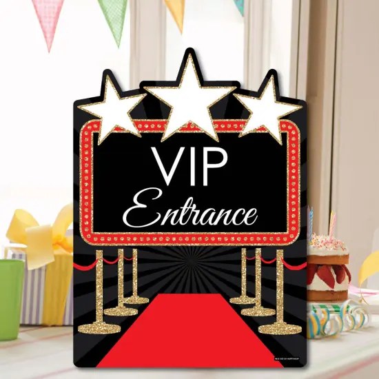 Big Dot of Happiness Red Carpet - Party Decorations - Movie Night Party Welcome Yard Sign {7}