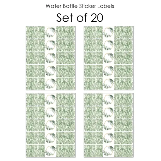 Big Dot of Happiness Boho Botanical - Greenery Party Water Bottle Sticker Labels - Set of 20 {4}