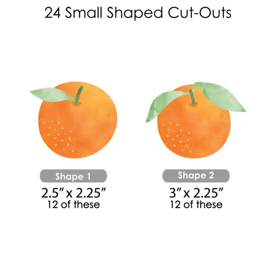 Big Dot of Happiness Little Clementine - Orange Citrus Baby Shower or Birthday Party DIY Decorations - Clothespin Garland Banner - 44 Pieces {7}