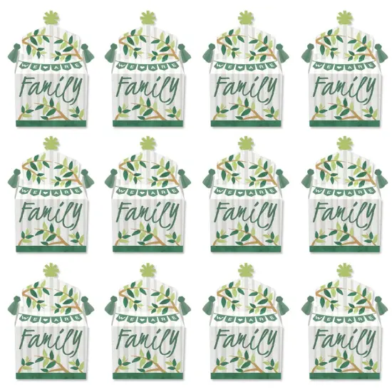Big Dot of Happiness Family Tree Reunion - Treat Box Party Favors - Family Gathering Party Goodie Gable Boxes - Set of 12 {6}
