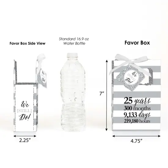 Big Dot of Happiness We Still Do - 25th Wedding Anniversary Party Favor Boxes - Set of 12 {3}