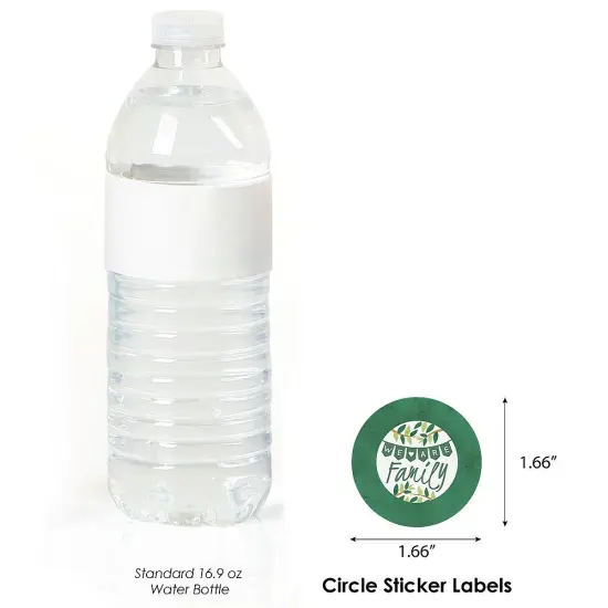 Big Dot of Happiness Family Tree Reunion - Family Gathering Party Circle Sticker Labels - 24 Count {4}