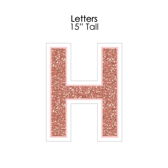 Big Dot of Happiness Pink Rose Gold Birthday - Yard Sign Outdoor Lawn Decorations - Happy Birthday Party Yard Signs - Happy Birthday {7}