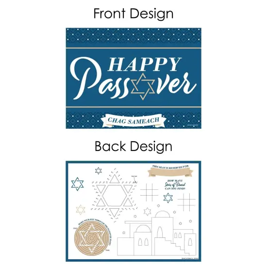 Big Dot of Happiness Happy Passover - Paper Pesach Party Coloring Sheets - Activity Placemats - Set of 16 {7}