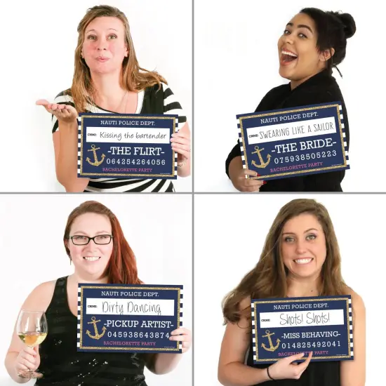 Big Dot of Happiness Last Sail Before the Veil - Nautical Bridal and Bachelorette Party Mug Shots - Photo Booth Props Party Mugshot Signs - 20 Count {4}