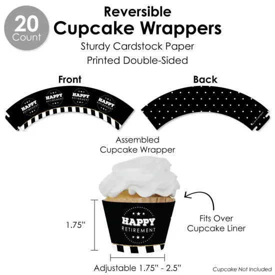 Big Dot of Happiness Happy Retirement - Retirement Party Favors and Cupcake Kit - Fabulous Favor Party Pack - 100 Pieces {6}