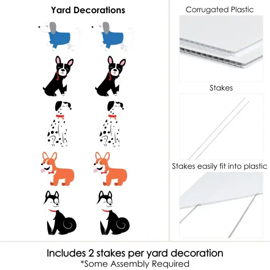 Big Dot of Happiness Pawty Like a Puppy - Lawn Decorations - Outdoor Dog Baby Shower or Birthday Party Yard Decorations - 10 Piece {7}