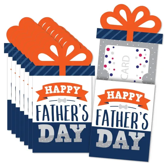 Big Dot of Happiness Happy Father's Day - We Love Dad Party Money and Gift Card Sleeves - Nifty Gifty Card Holders - Set of 8 {1}