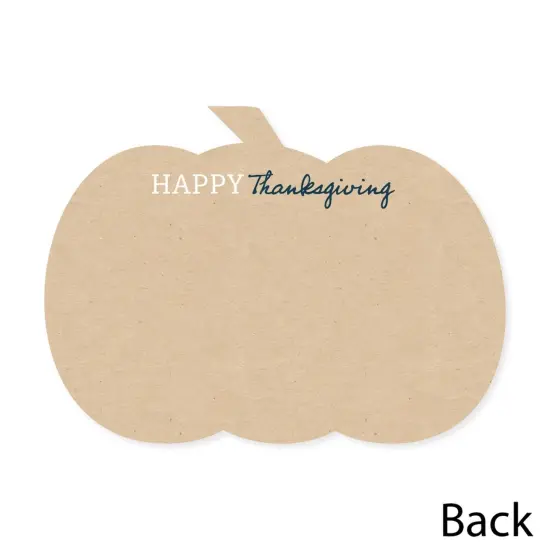 Big Dot of Happiness Happy Thanksgiving - Shaped Thank You Cards - Fall Harvest Party Thank You Note Cards with Envelopes - Set of 12 {6}