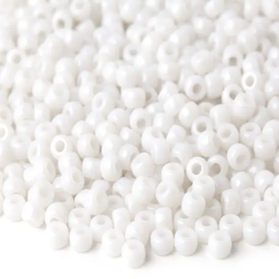 CousinDIY Pony Beads 6mmx9mm 720/Pkg-Pearl White {4}