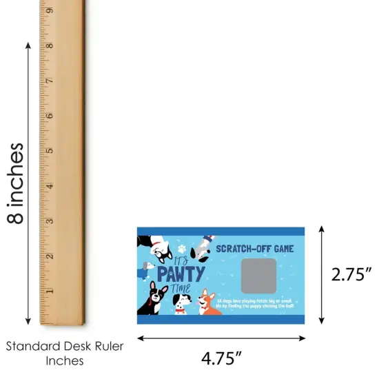 Big Dot of Happiness Pawty Like a Puppy - Dog Baby Shower or Birthday Party Game Scratch Off Cards - 22 Count {7}