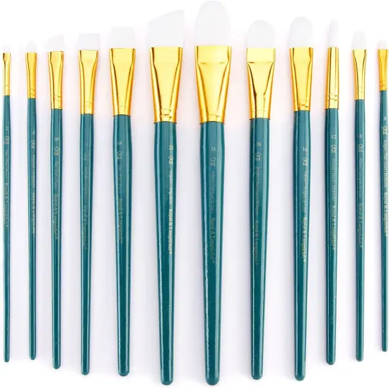 Royal & Langnickel(R) White Taklon Value Pack Brush Set-12/Pkg {2}