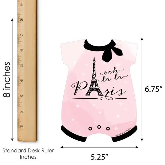 Big Dot of Happiness Paris, Ooh La La - Picture Bingo Cards and Markers - Paris Themed Baby Shower Shaped Bingo Game - Set of 18 {6}