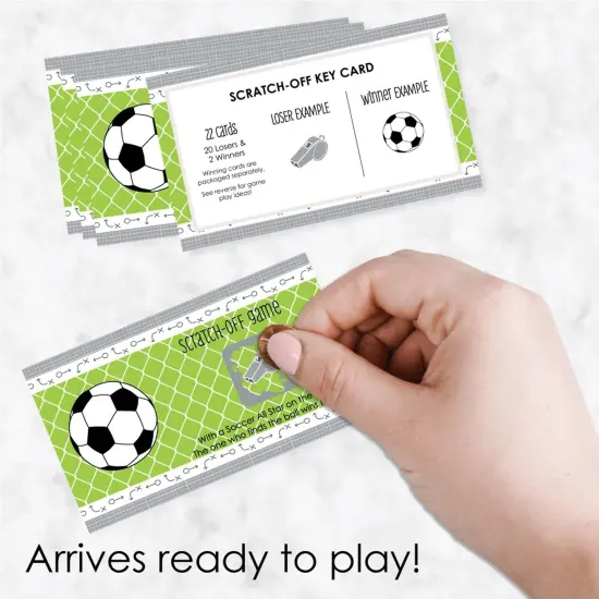 Big Dot of Happiness Goaaal - Soccer - Baby Shower or Birthday Party Game Scratch Off Cards - 22 Count {3}