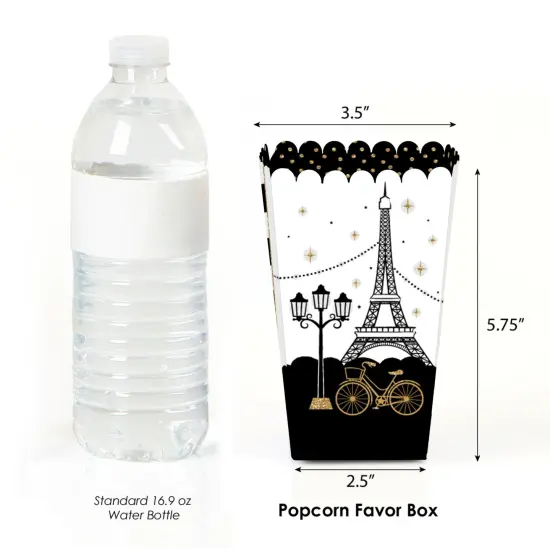 Big Dot of Happiness Stars Over Paris - Parisian Themed Party Favor Popcorn Treat Boxes - Set of 12 {3}