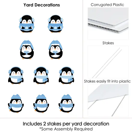 Big Dot of Happiness Winter Penguins - Lawn Decorations - Outdoor Holiday and Christmas Party Yard Decorations - 10 Piece {7}
