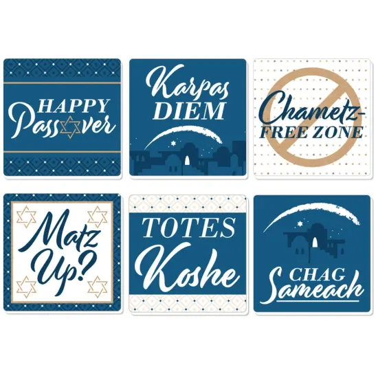 Big Dot of Happiness Happy Passover - Funny Pesach Party Decorations - Drink Coasters - Set of 6 {1}