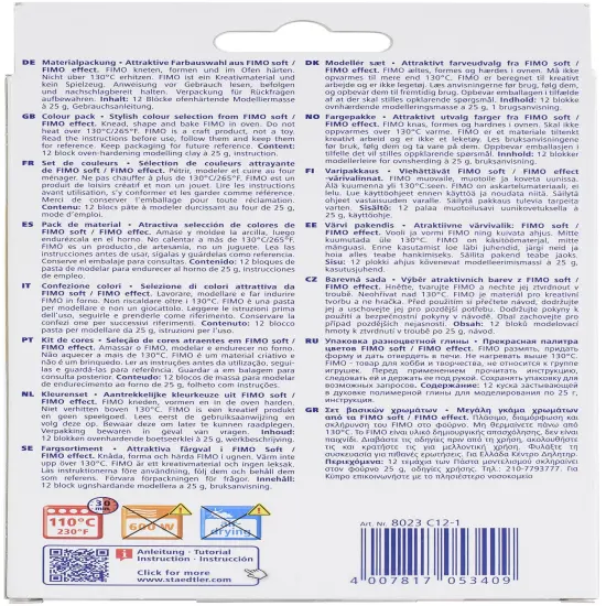 Fimo Professional Soft Polymer Clay 12/Pkg-Basic {2}