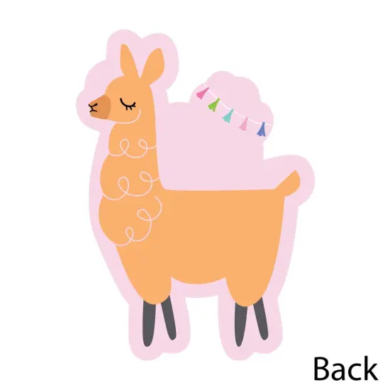 Big Dot of Happiness Whole Llama Fun - Shaped Thank You Cards - Fiesta Baby Shower or Birthday Party Thank You Note Cards with Envelopes - Set of 12 {6}