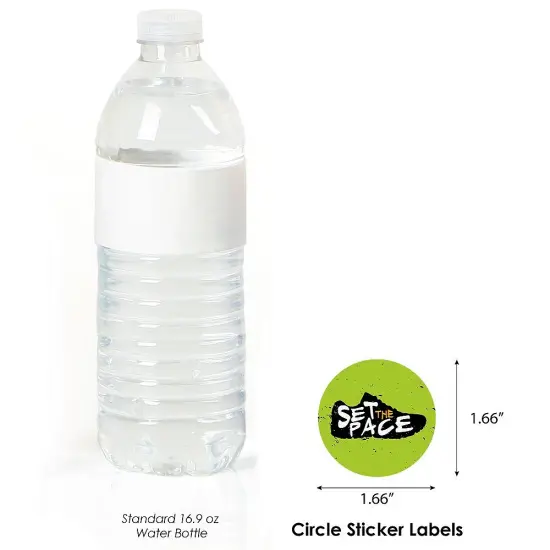 Big Dot of Happiness Set the Pace - Running - Track, Cross Country or Marathon Party Circle Sticker Labels - 24 Count {4}