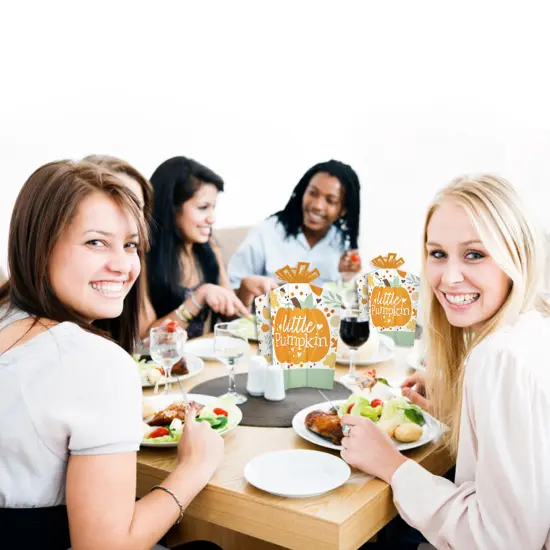 Big Dot of Happiness Little Pumpkin - Table Decorations - Fall Birthday Party or Baby Shower Fold and Flare Centerpieces - 10 Count {7}