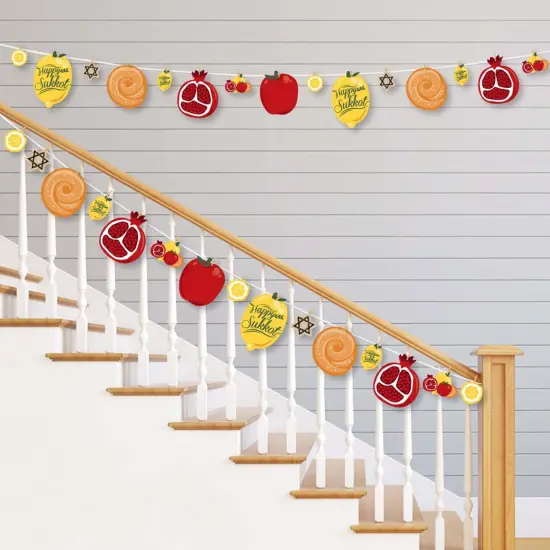 Big Dot of Happiness Sukkot - Sukkah DIY Decorations - Clothespin Garland Banner - 44 Pieces {3}